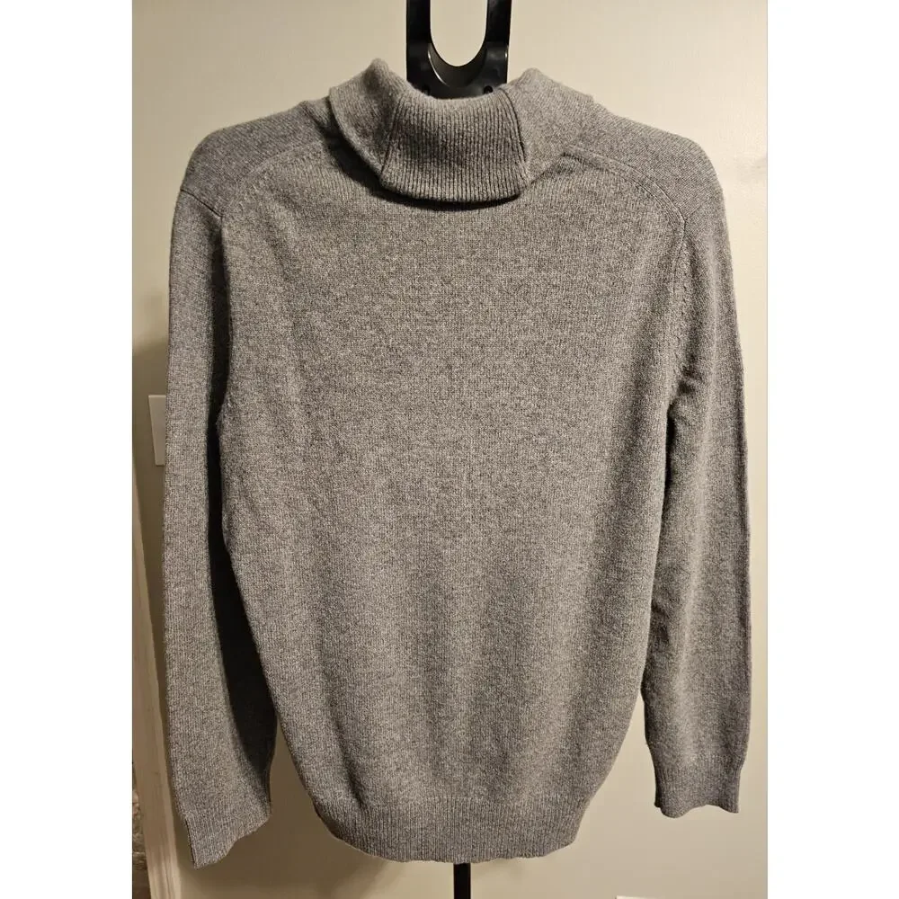 Banana Republic Men's Gray Solid Knit Cowl Neck Pullover Sweater L